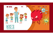 Kids vaccination banner website