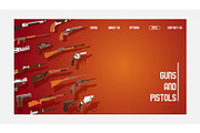 Guns and pistols banner website