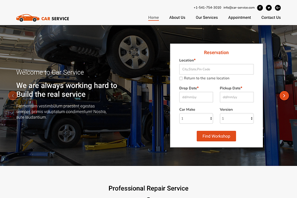 Car Service Center HTML Template