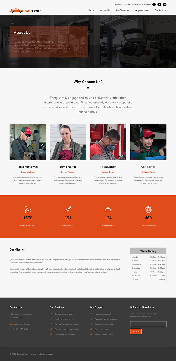 Car Service Center HTML Template in HTML/CSS Themes - product preview 3