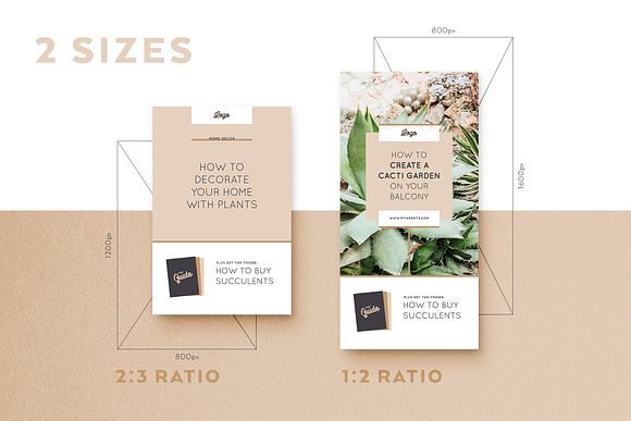 BOTANICA 30 Pinterest Templates in Pinterest Templates - product preview 2