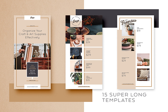 BOTANICA 30 Pinterest Templates in Pinterest Templates - product preview 4