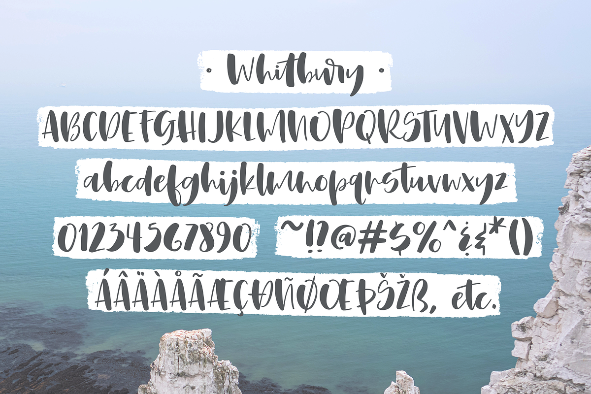 Whitbury, a modern calligraphy font in Script Fonts - product preview 8
