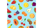 Fruit seamless pattern vector