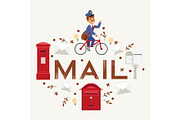 Mail box envelope postman