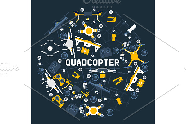Quadrocopters round pattern air