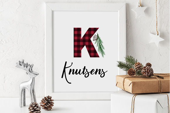 Christmas buffalo plaid mini kit in Illustrations - product preview 6