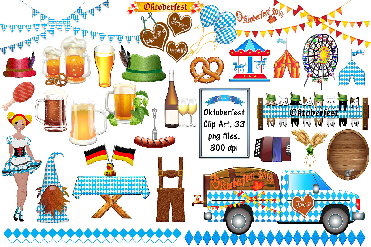 Oktoberfest Clip Art in Illustrations - product preview 8