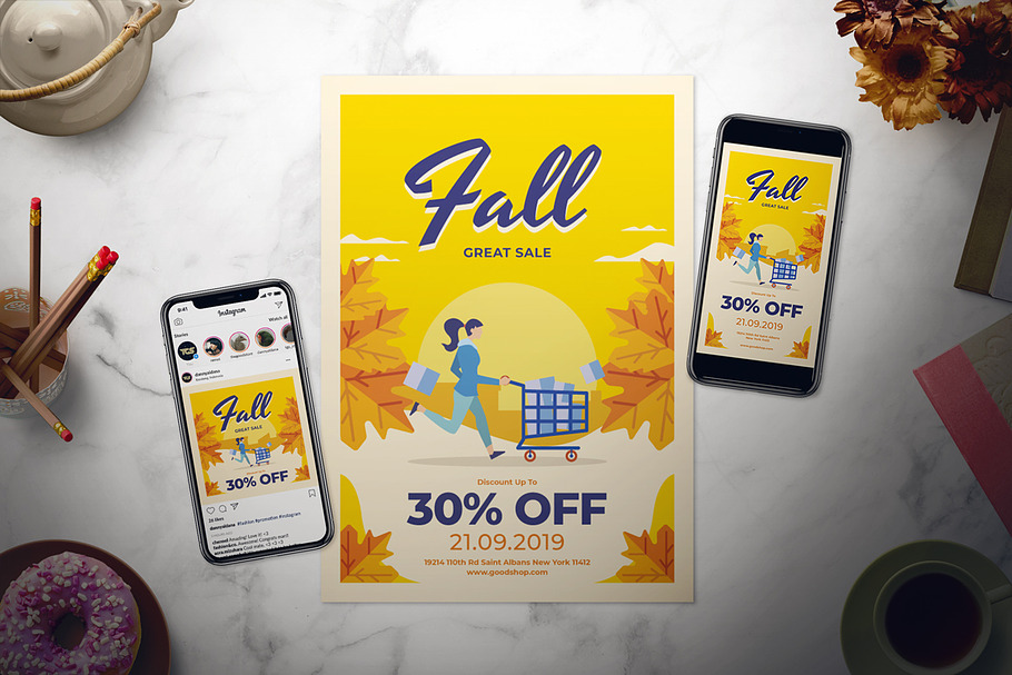 Fall Sale Flyer Set in Flyer Templates - product preview 8
