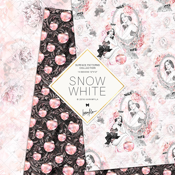 Snow White Seamless Patterns in Patterns - product preview 1
