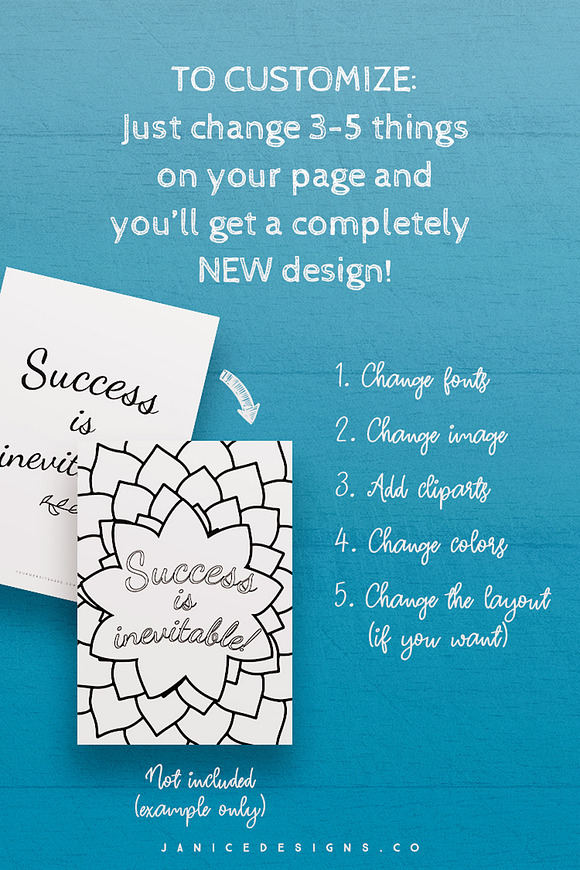 Inspiring Quotes Printables Template in Templates - product preview 4