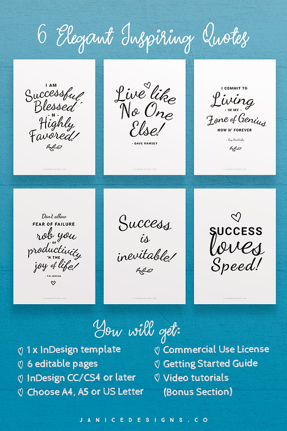 Inspiring Quotes Printables Template in Templates - product preview 5