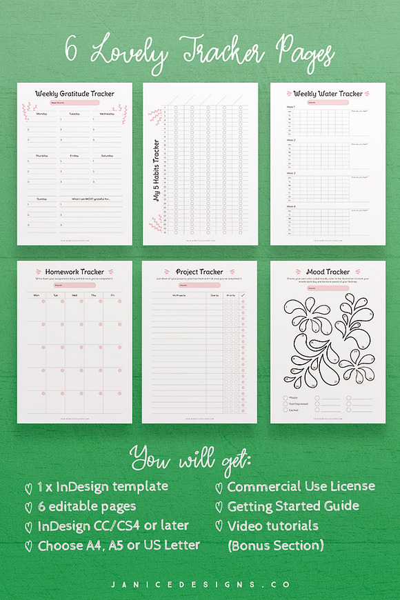 Tracker Printables InDesign Template in Templates - product preview 6