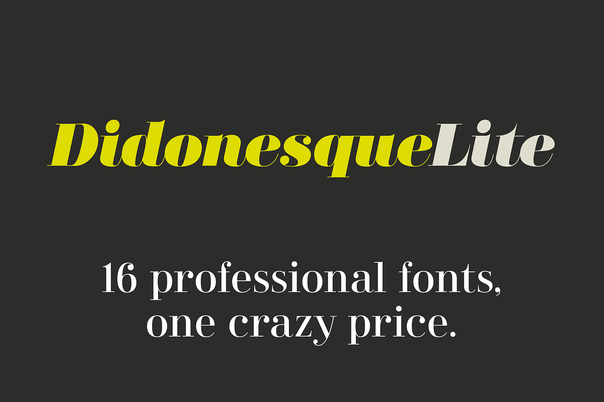 Didonesque Lite 16 Fashionable Fonts in Serif Fonts - product preview 8