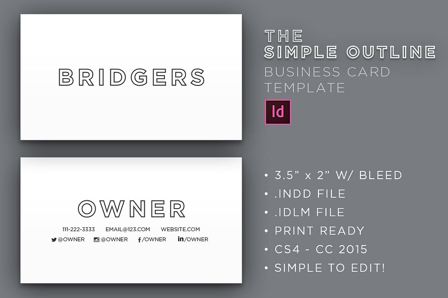 The Simple Outline - Business Card