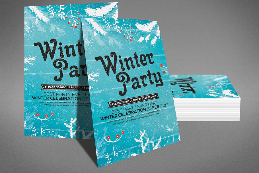 Winter Party Flyer in Flyer Templates - product preview 8