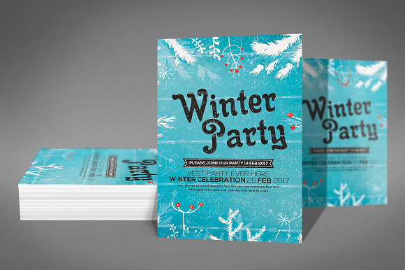 Winter Party Flyer in Flyer Templates - product preview 1