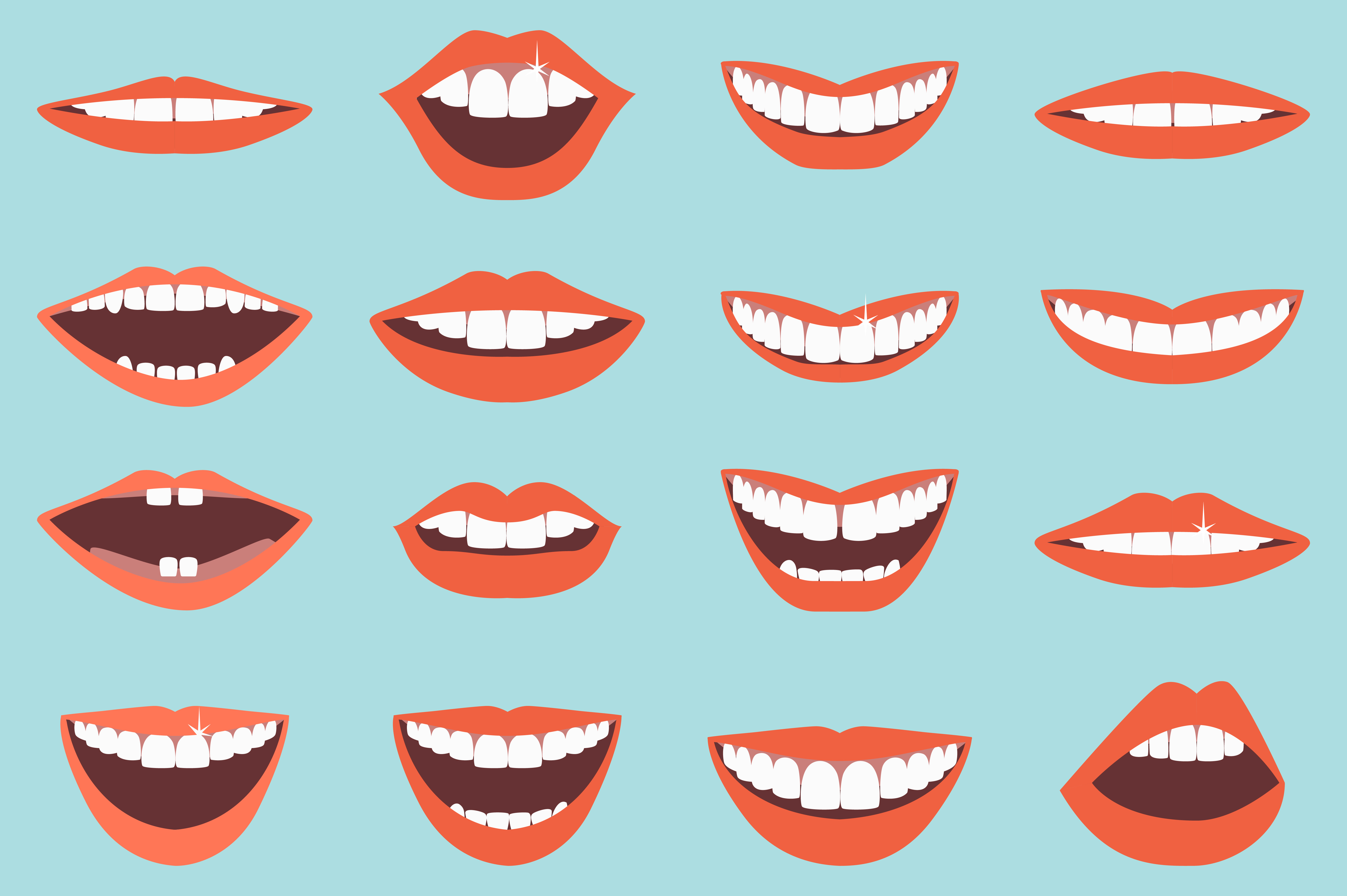 Collection of smiles | Custom-Designed Illustrations ~ Creative Market