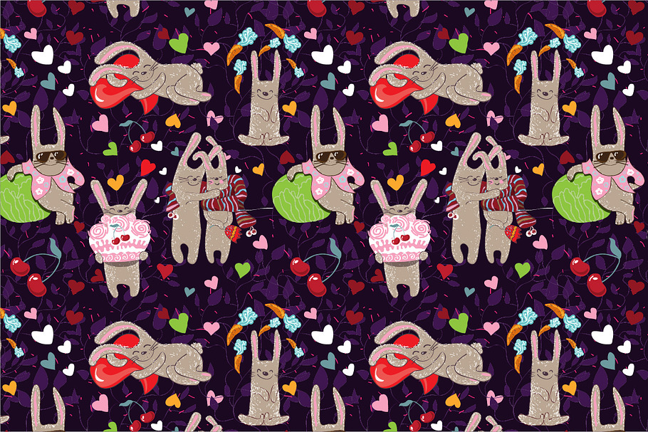 Seamless pattern "Rabbits" in Patterns - product preview 8