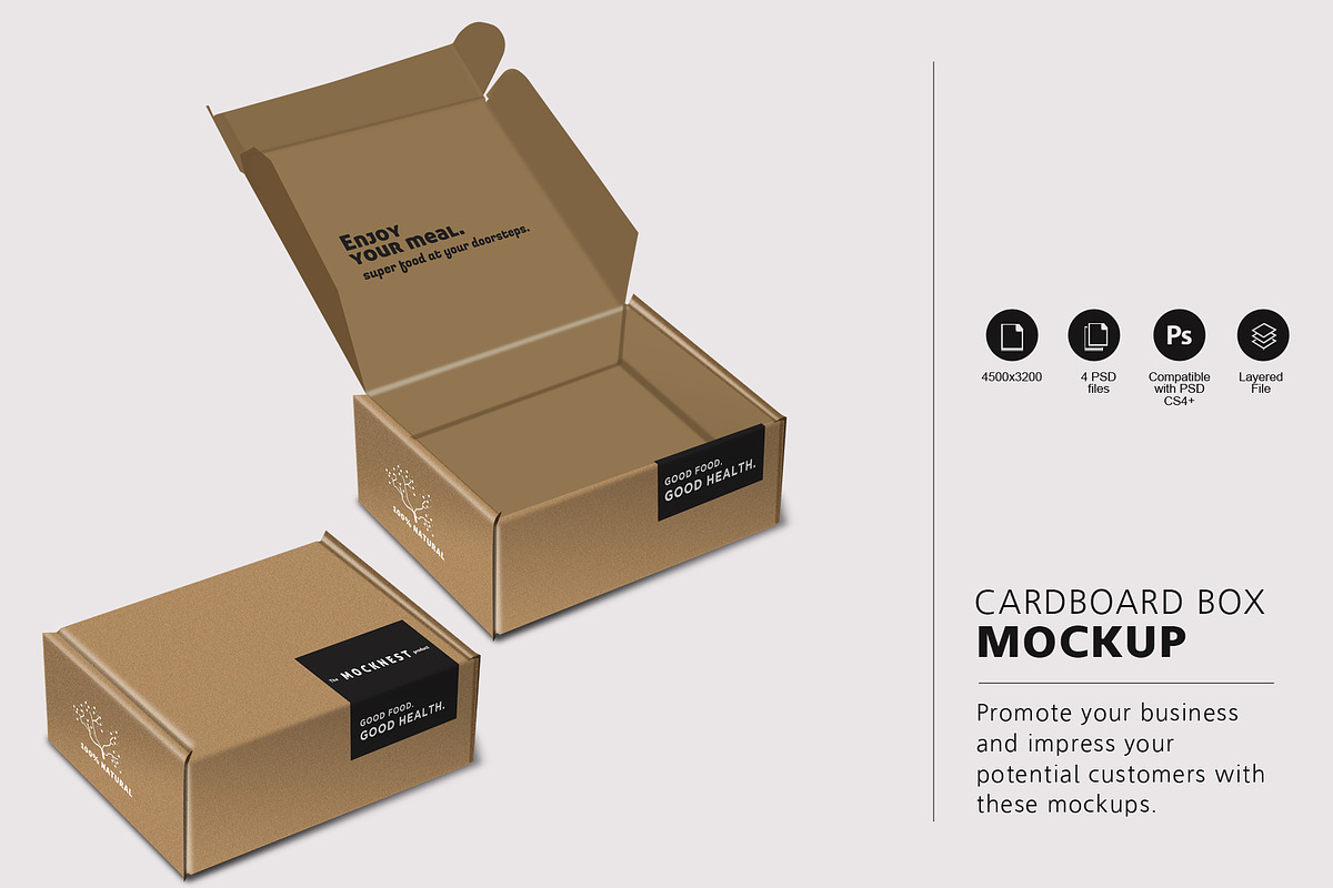 Download Cardboard Box Mockup | Creative Product Mockups ~ Creative ...