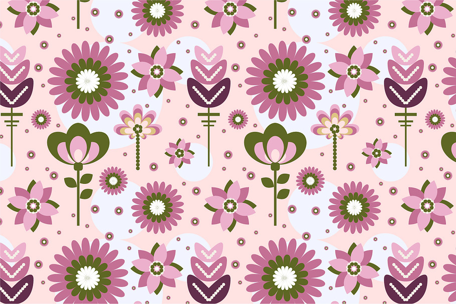 Seamless pattern "Flowers" in Patterns - product preview 8