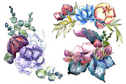 Jenny flowers bouquet watercolor png