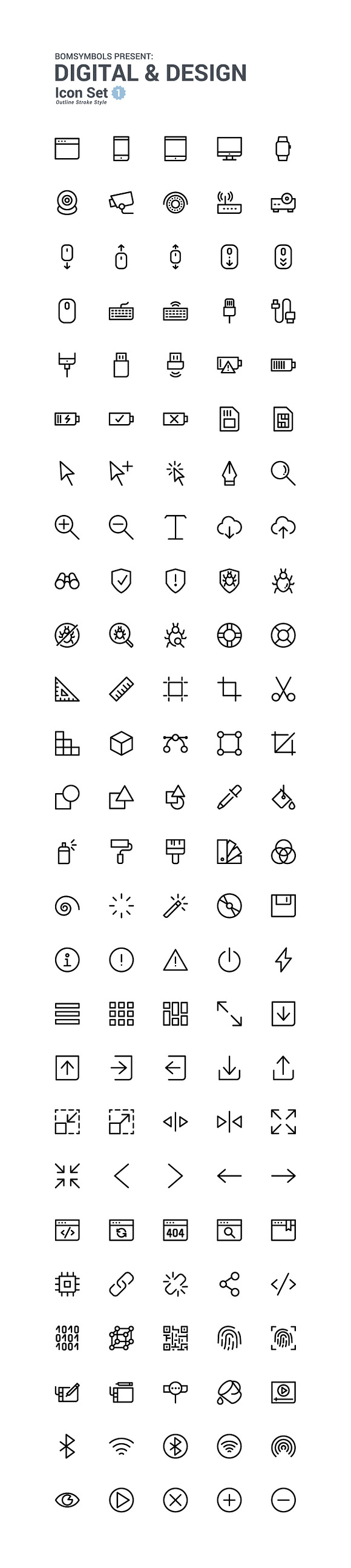 BomSymbols Outline Big Pack in Contact Icons - product preview 5