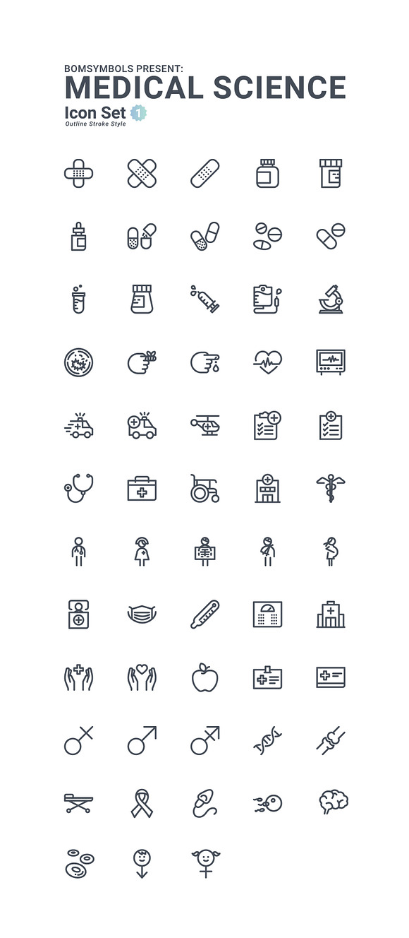 BomSymbols Outline Big Pack in Contact Icons - product preview 9