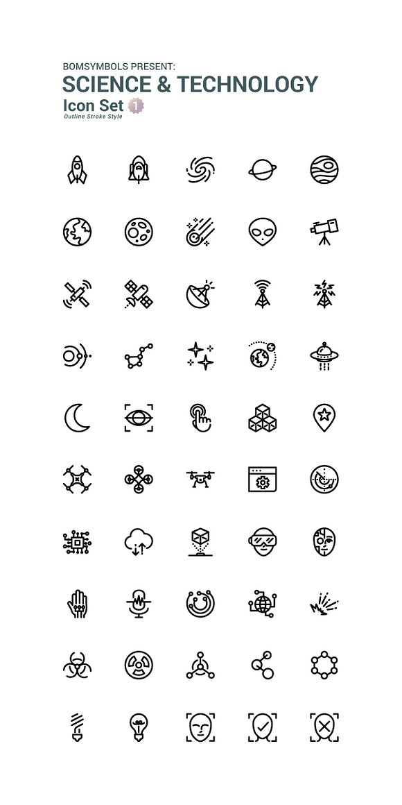 BomSymbols Outline Big Pack in Contact Icons - product preview 10