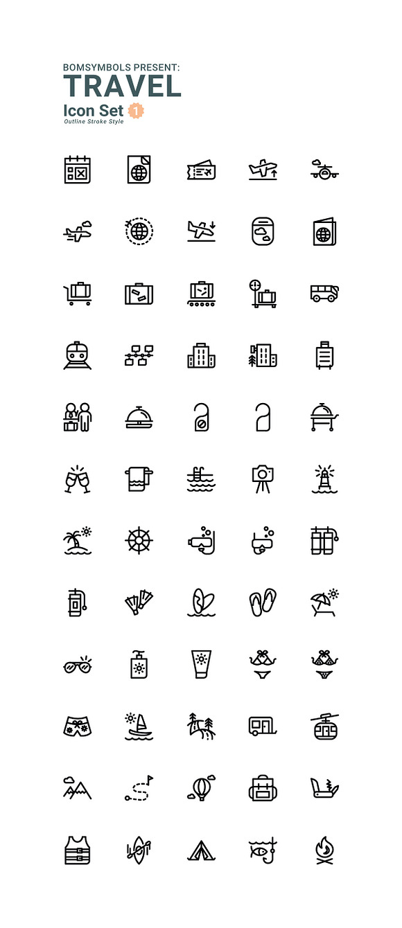 BomSymbols Outline Big Pack in Contact Icons - product preview 12
