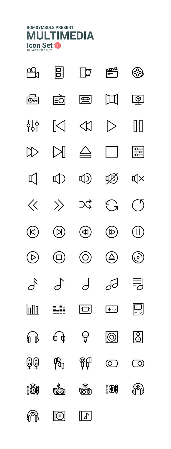 BomSymbols Outline Big Pack in Contact Icons - product preview 13