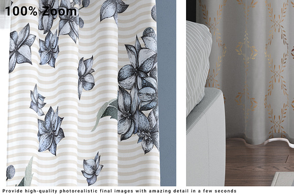Curtains Mockup Set in Product Mockups - product preview 2