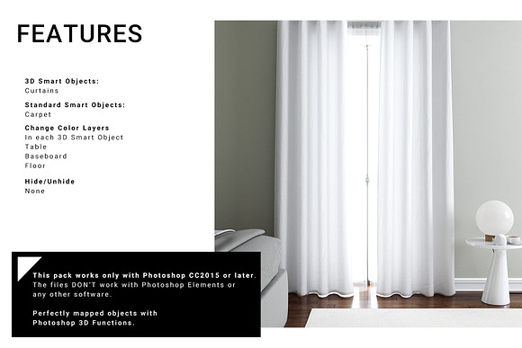 Curtains Mockup Set in Product Mockups - product preview 3
