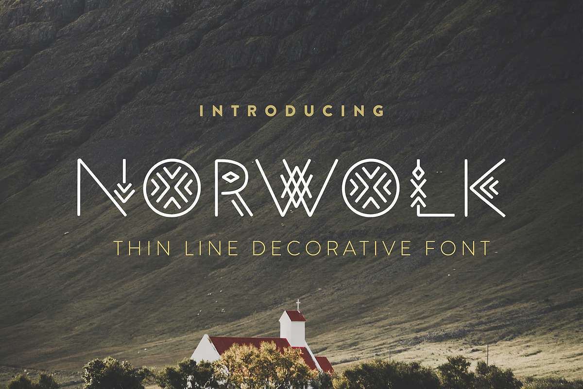Norwolk - Thin Line Decorative Font in Display Fonts - product preview 8
