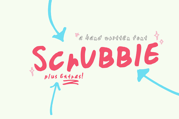 Scrubbie Handwritten Font Duo