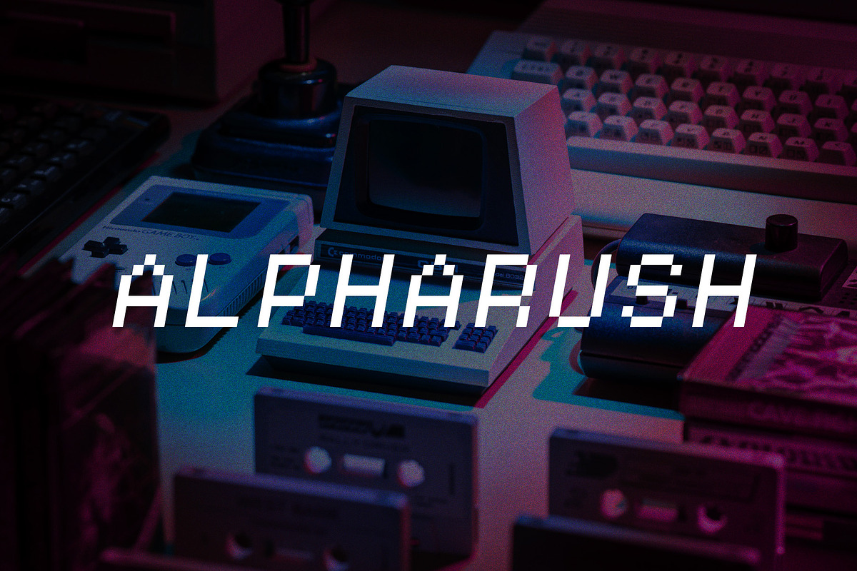 Alpharush - Retro Game Font in Retro Fonts - product preview 8