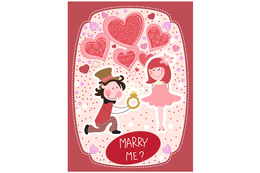 Vector illustration "Marry me?"