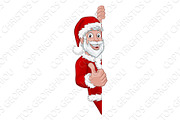 Young Santa Christmas Cartoon Sign