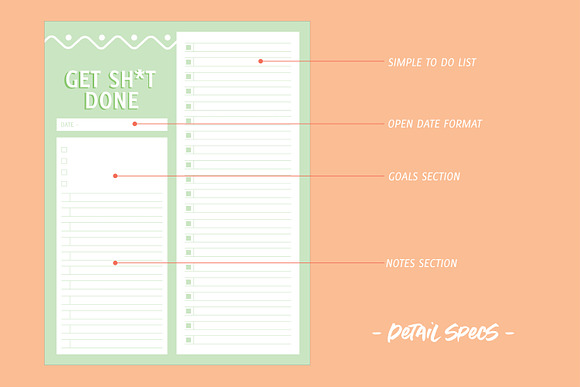 Editable - Get Sh*t Done To Do List in Stationery Templates - product preview 2