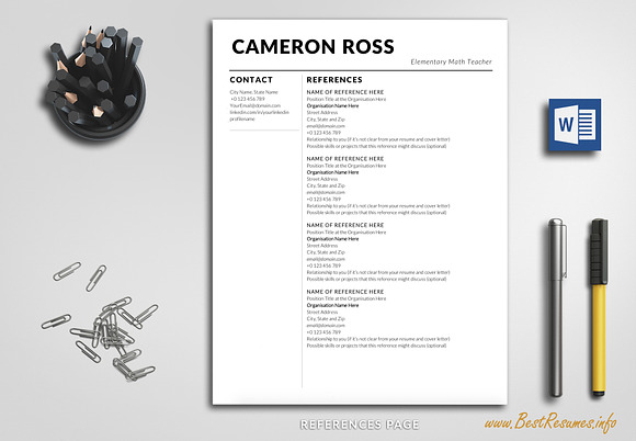 Teacher Resume Template for Word in Resume Templates - product preview 4