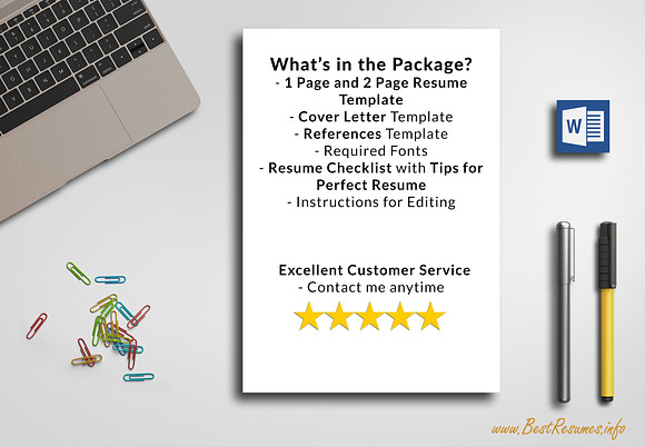 Professional Resume Word / CV Word in Resume Templates - product preview 5