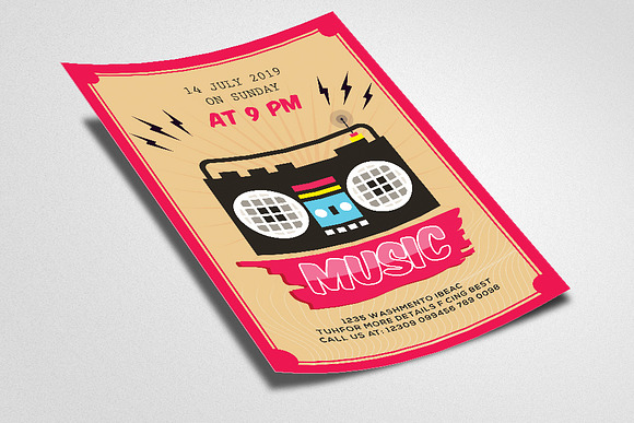 Music Party Night Flyer Template in Flyer Templates - product preview 1