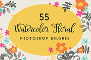 Watercolor Floral Photoshop Brushes