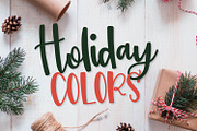 Holiday Colors - Script & Print Duo