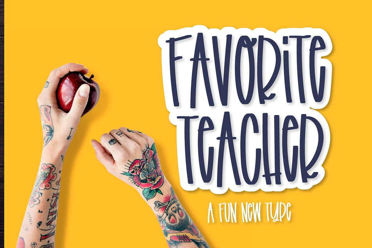 Favorite Teacher - A Marker Type in Display Fonts - product preview 8