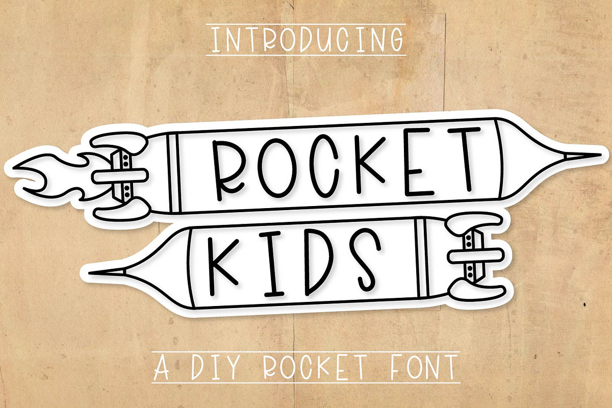 Rocket Kids - A DIY Rocket Font in Display Fonts - product preview 8
