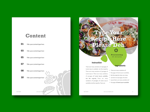 Recipe Book - Cookbook Template in Brochure Templates - product preview 3