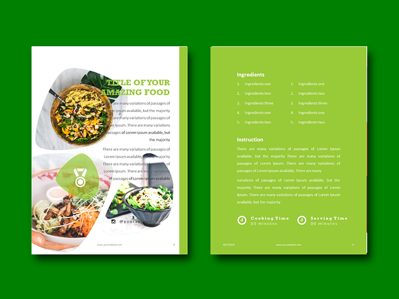 Recipe Book - Cookbook Template in Brochure Templates - product preview 4