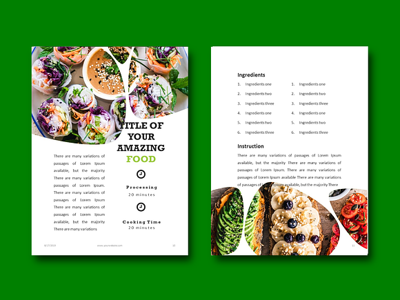 Recipe Book - Cookbook Template in Brochure Templates - product preview 5