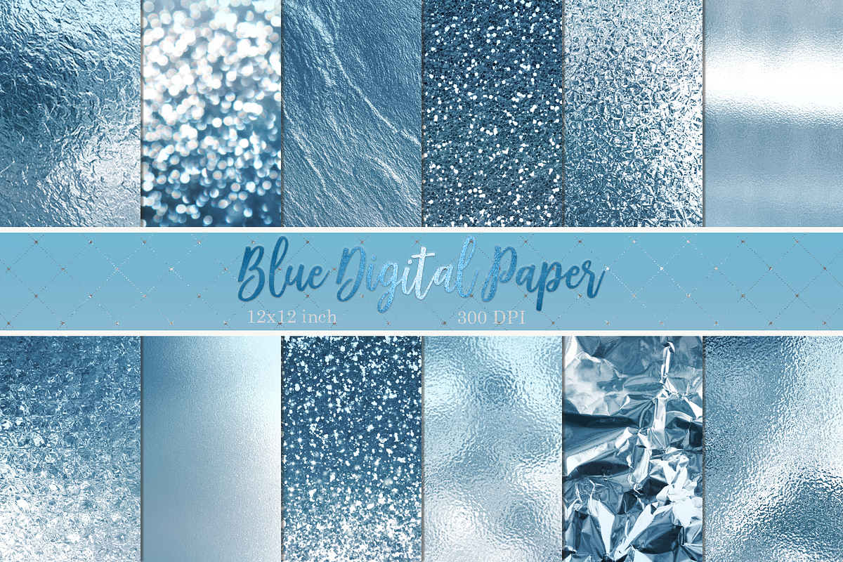 Blue Digital Paper in Textures - product preview 8